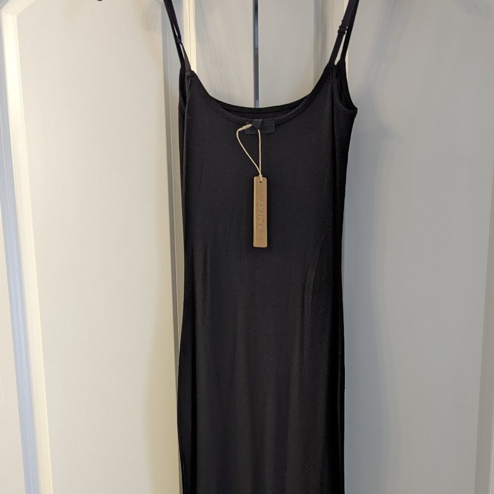 SKIMS Soft Lounge Long Slip Dress ONYX (S)